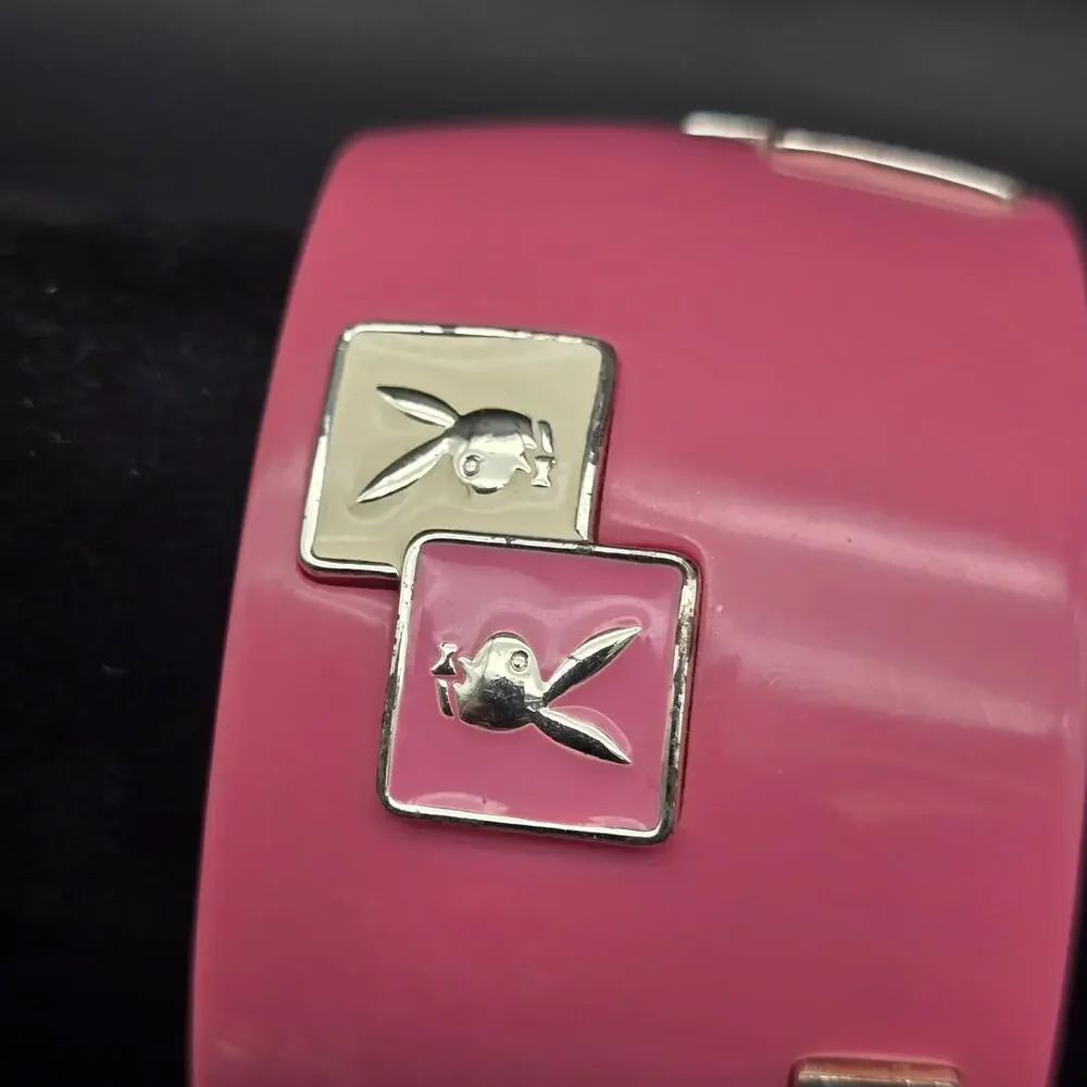 Playboy Bunny Pink Blue White Bangle Bracelet Costume Jewelry